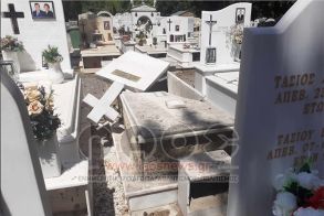 Σημαντικές ζημιές στα Κοιμητήρια Βέροιας από την ανεμοθύελλα της Πέμπτης (ΦΩΤΟΣ)