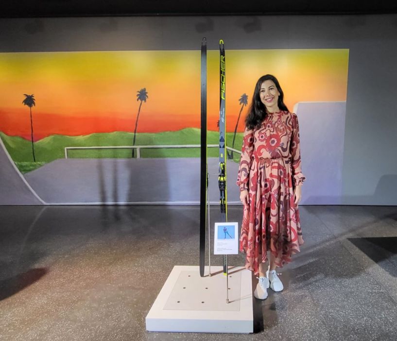  ΕΟΣ Νάουσας H Μαρία Ντάνου δώρισε σκι στο Ολυμπιακό Μουσείο της Λωζάνης