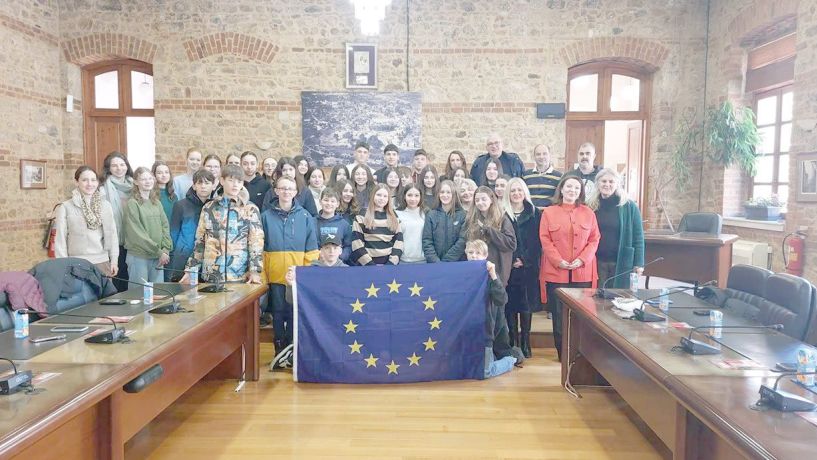 Οι μαθητές του Προγράμματος ERASMUS + “Stepping into Sustainability: Tourism!” στο Δημαρχείο Βέροιας