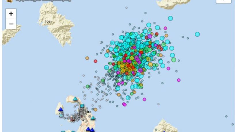 Εργαστήριο Σεισμολογίας:  20.000 σεισμοί μέχρι προχθές, στη ζώνη Σαντορίνης-Αμοργού