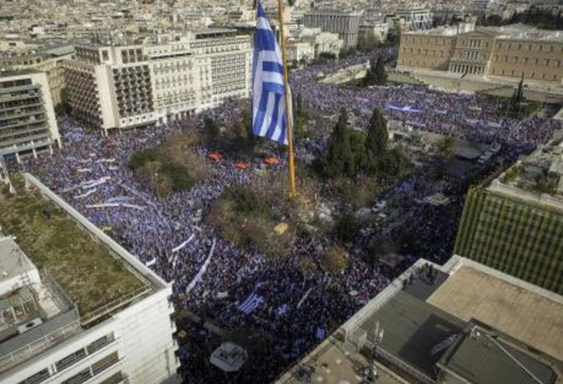 Ενωτική και ιστορική η ομιλία του Μίκη Θεοδωράκη στο συλλαλητήριο της Αθήνας για τη Μακεδονία   
