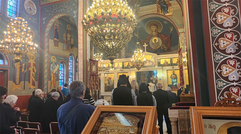 ΘΕΙΑ ΛΕΙΤΟΥΡΓΙΑ ΚΑΙ ΤΕΛΕΣΗ ΠΑΝΔΗΜΟΥ ΕΤΗΣΙΟΥ ΜΝΗΜΟΣΥΝΟΥ ΣΤΗΝ ΙΕΡΑ ΜΟΝΗ ΑΓΙΟΥ ΓΕΩΡΓΙΟΥ ΠΕΡΙΣΤΕΡΕΩΤΑ